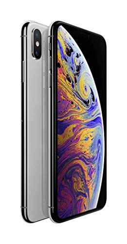 Apple iPhone XS Max, 64GB, Silver - For AT&T (Renewed)