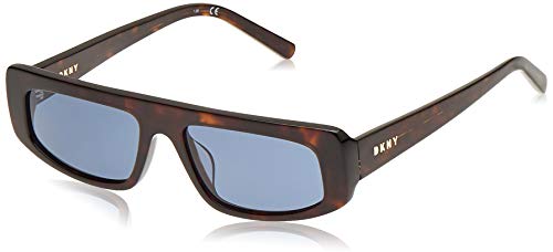 DKNY Women's DK518S Rectangular Sunglasses, Dark Tortoise, 51/16/135