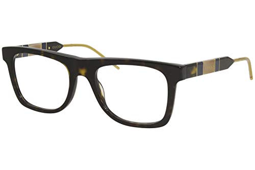 Gucci GG 0604O 002 Havana Plastic Square Eyeglasses 53mm