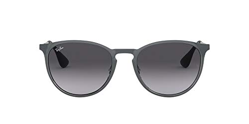 Ray-Ban Unisex-Adult RB3539 Erika Sunglasses, Grey Metallic/Grey Gradient, 54 mm