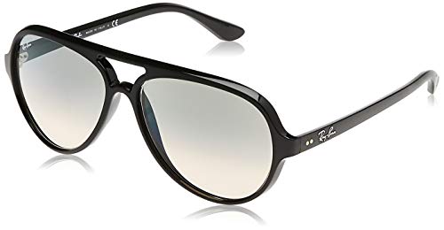 Ray-Ban Unisex-Adult RB4125 Cats 5000 Sunglasses, Black/Grey Gradient, 59 mm