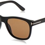 Tom Ford FT0595 01J Shiny Black Eric Square Sunglasses Lens Category 3 Size 55m