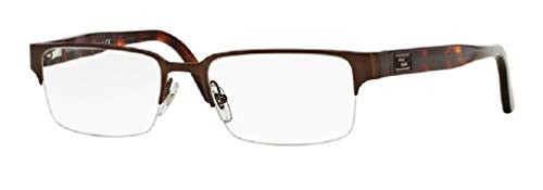 Versace VE1184 1269 53M Brushed Brown Rectangle Eyeglasses For Men+FREE Complimentary Eyewear Care Kit