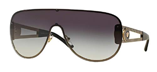 Versace VE2166 12528G 41M Pale Gold/Grey Gradient Aviator Sunglasses For Men For Women+FREE Complimentary Eyewear Care Kit