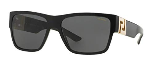 Versace VE4296 GB1/87 59M Black/Grey Square Sunglasses For Men For Women+FREE Complimentary Eyewear Care Kit