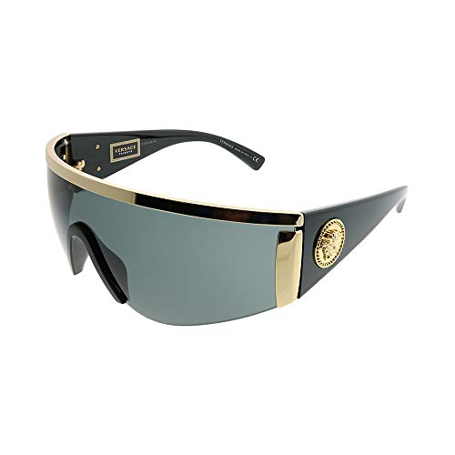 Versace Women's Shield Sunglasses, Gold/Grey, One Size