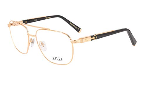 ZILLI Designer Eyeglasses for Men Eyewear 24K Gold Plated Frame Glasses 60022
