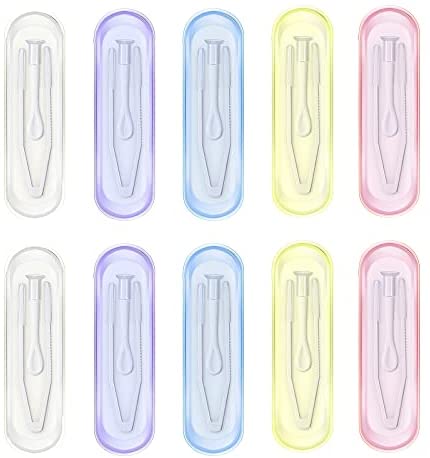 10pcs Contact Lenses Removal Tool,Contact Lens Remover Tweezers and Inserter Kit with Soft Tip,Contact Lenses Remover and Insertion Tool with Travel Case
