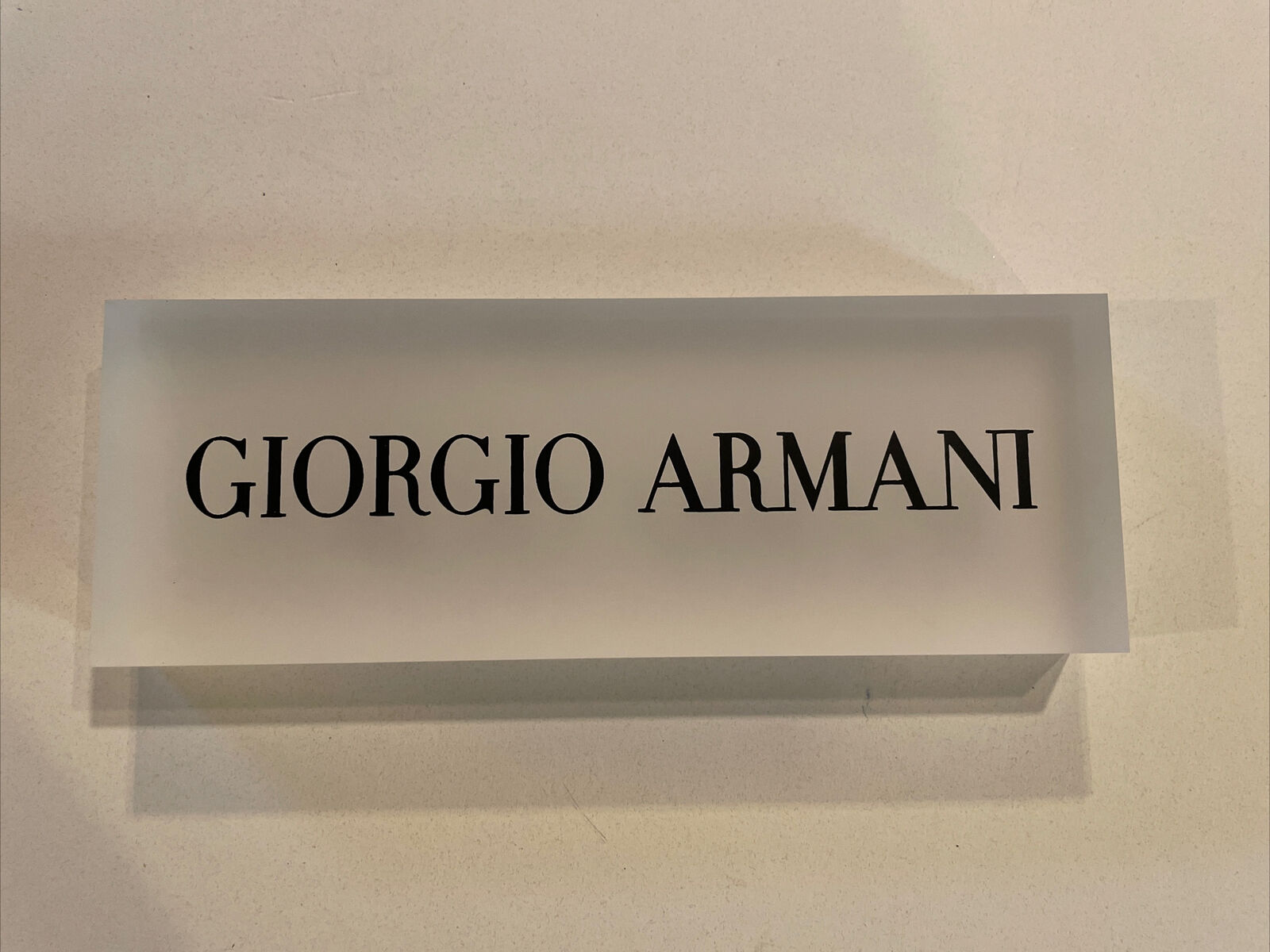 Giorgio Armani Presentation Eyeglasses Plaque