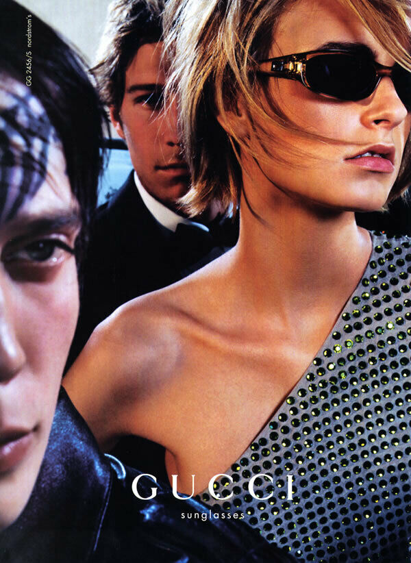 2000 Gucci Testino Sunglasses Jacquetta Wheeler Tom Ford 1-page MAGAZINE AD