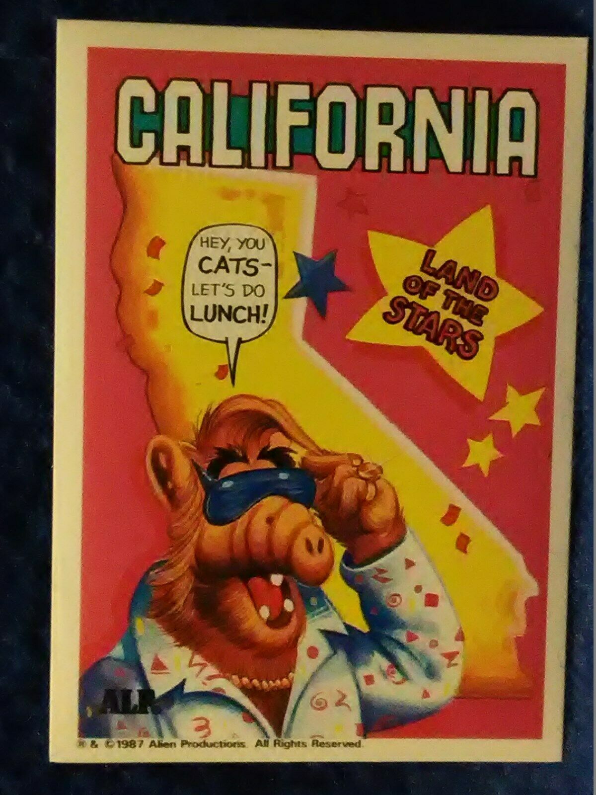 1987 TOPPS U. S. of ALF  #5 California Trading card Sticker