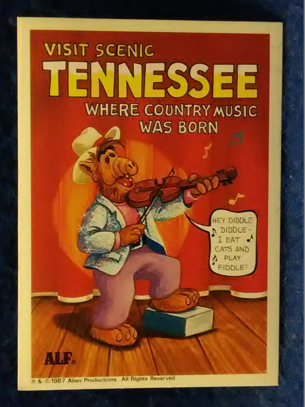 1987 TOPPS U. S. of ALF #42 Tennessee Trading card Sticker