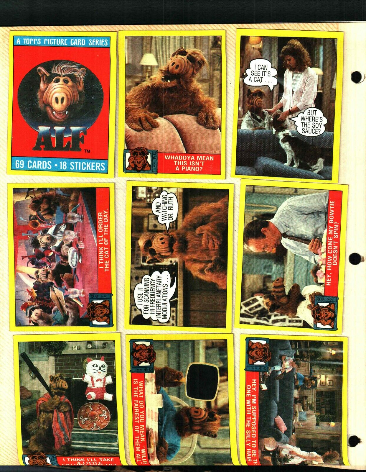 1987 Topps Alf Series 1 Trading Card Set 47 Cards EX. TO  Near Mint Condition