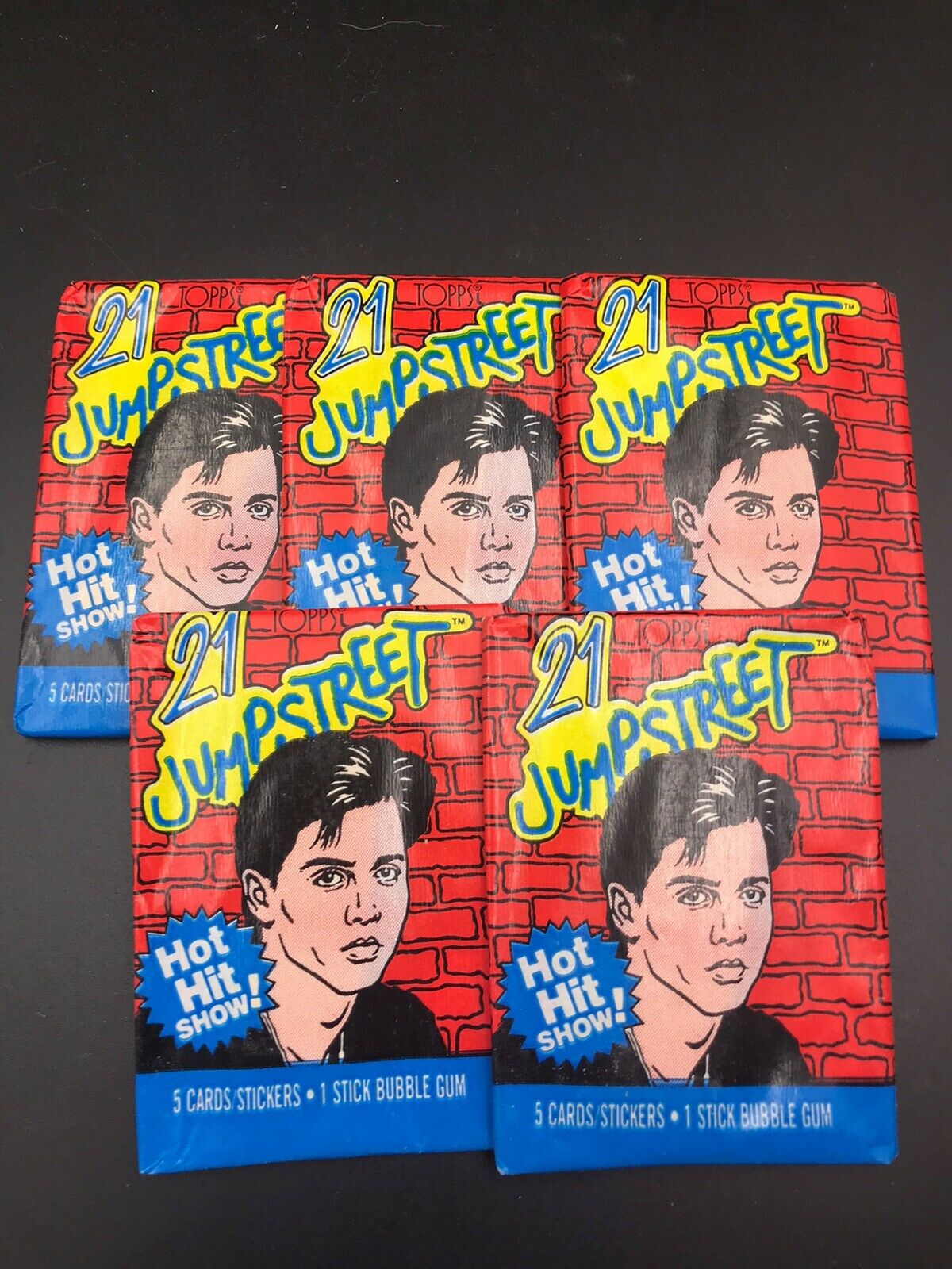 Lot Of 5 1987 Topps 21 JumpStreet Trading Cards Wax Packs