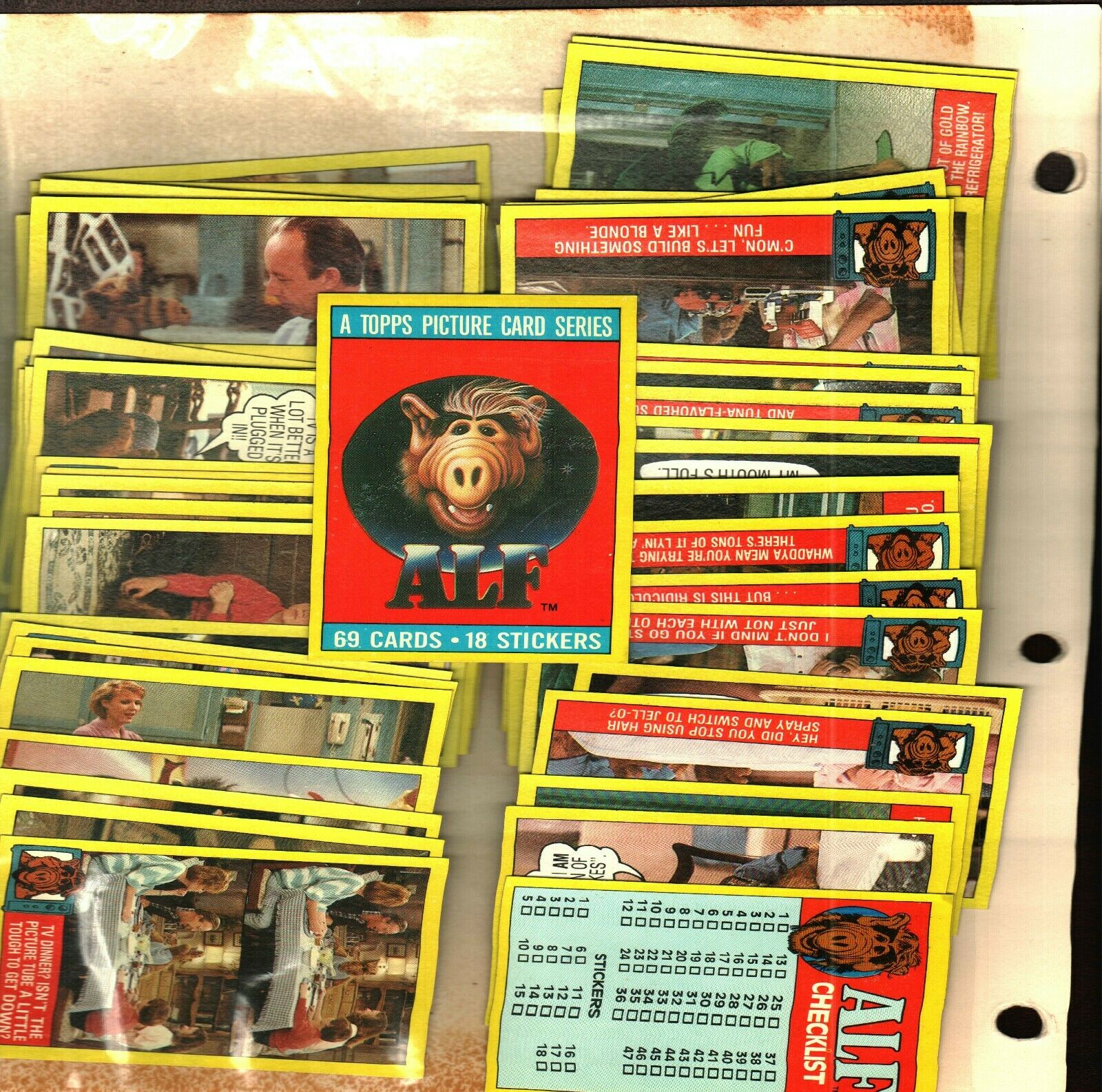 1987 Topps Alf Series 1 Trading Card Set 47 Cards GOOD TO VERY GOOD Condition