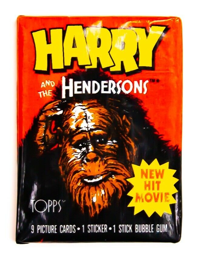 Harry and the Hendersons Vintage Topps Trading Cards ONE Wax Pack 1987 Bigfoot
