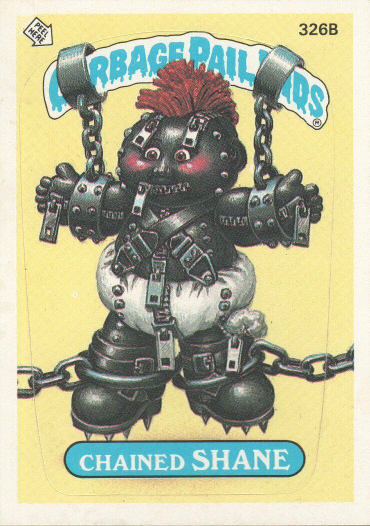 1987 Garbage Pail Kids Trading Cards #326b Chained Shane