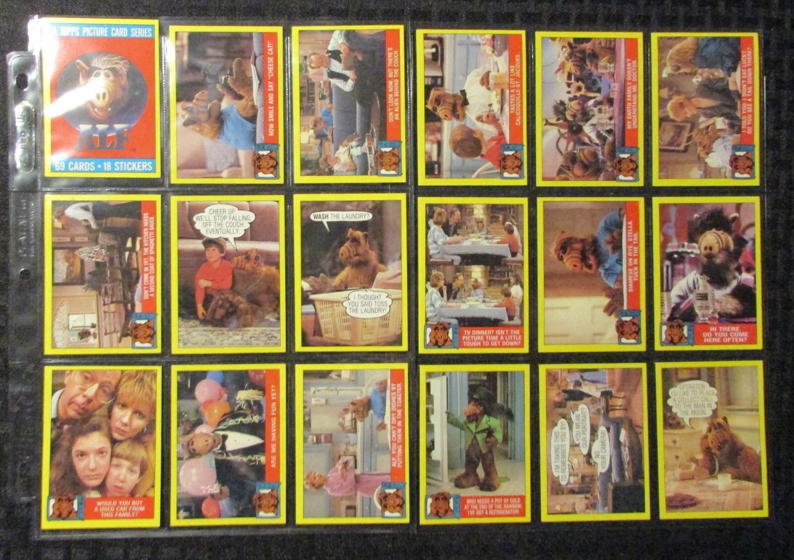 1987 Topps ALF Trading Cards LOT of 47 w/ 11 Stickers NM 9.4