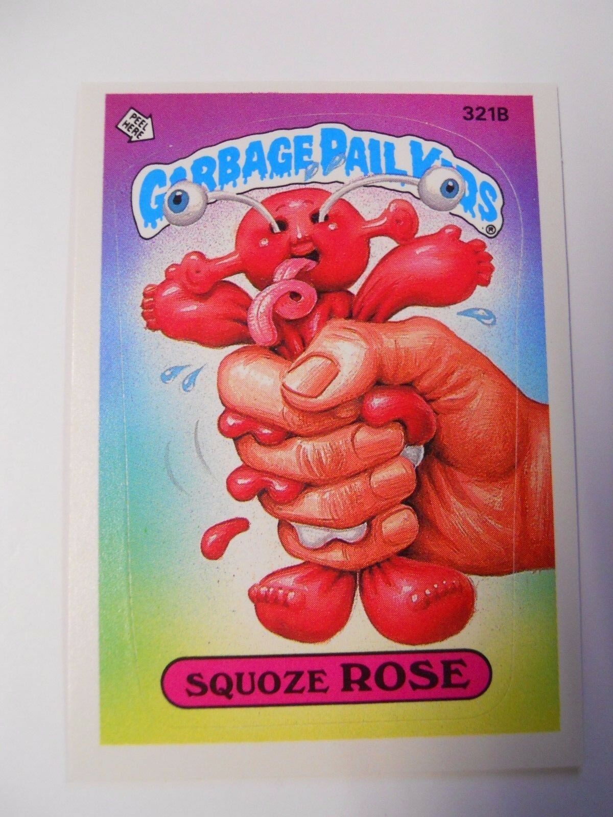 VINTAGE! 1987 Topps Garbage Pail Kids Trading Card #321b-Squoze Rose
