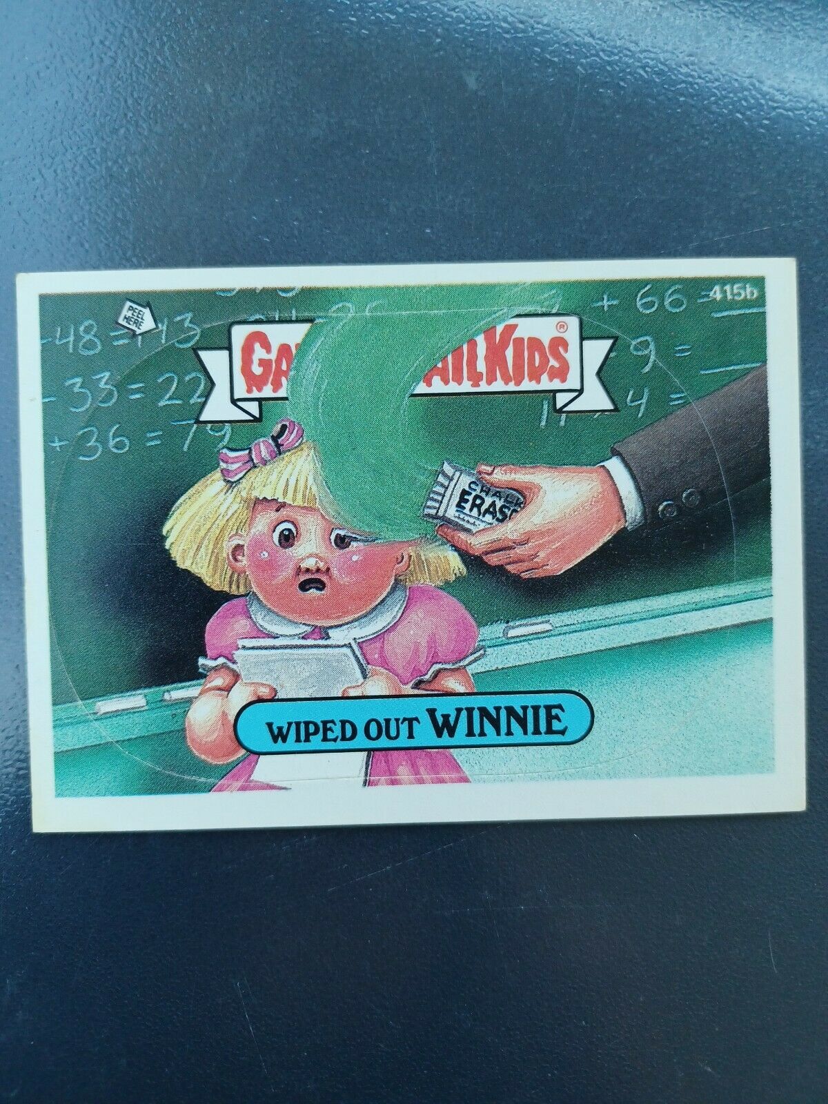 1987 Garbage Pail Kids #415b Wiped Out Winnie Trading Card Original Series 10