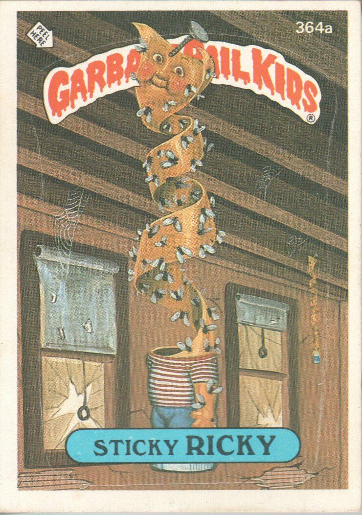 1987 Garbage Pail Kids Trading Cards #364a Sticky Ricky