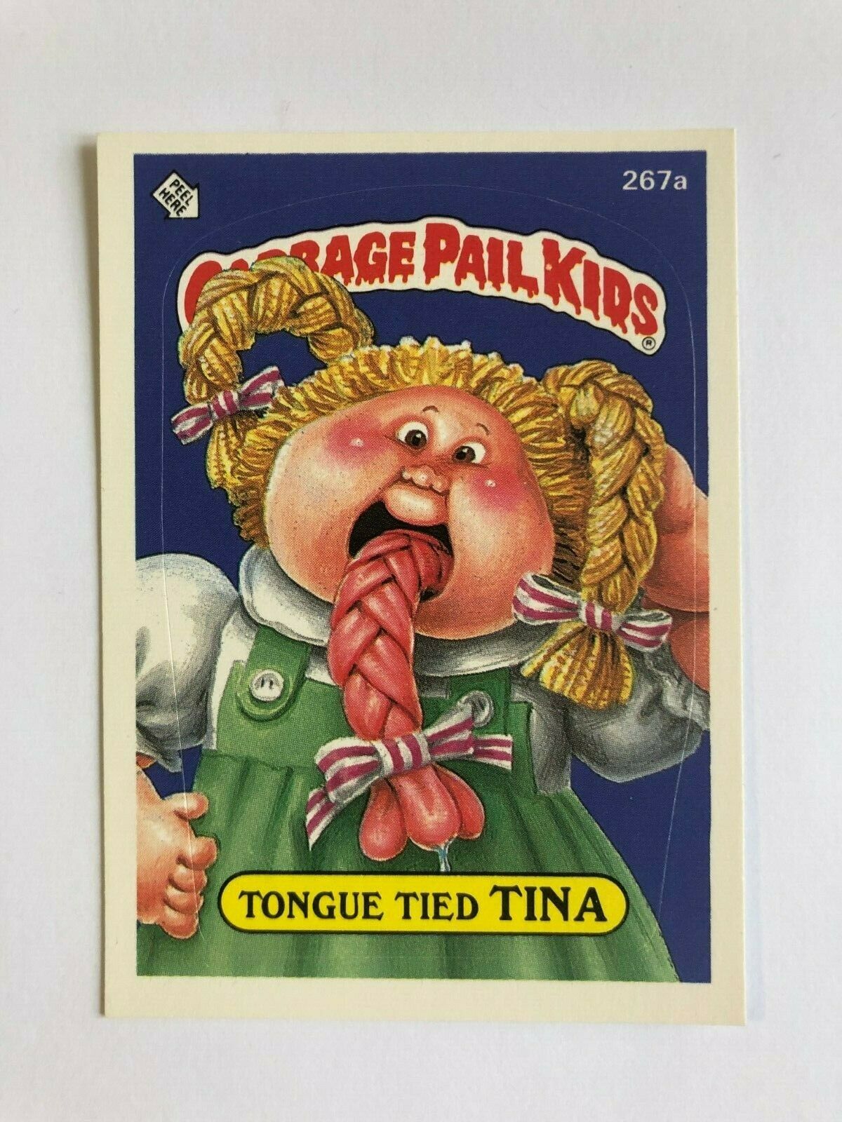 Topps 1987 Garbage Pail Kids Trading Card # 267a Tongue Tied Tina