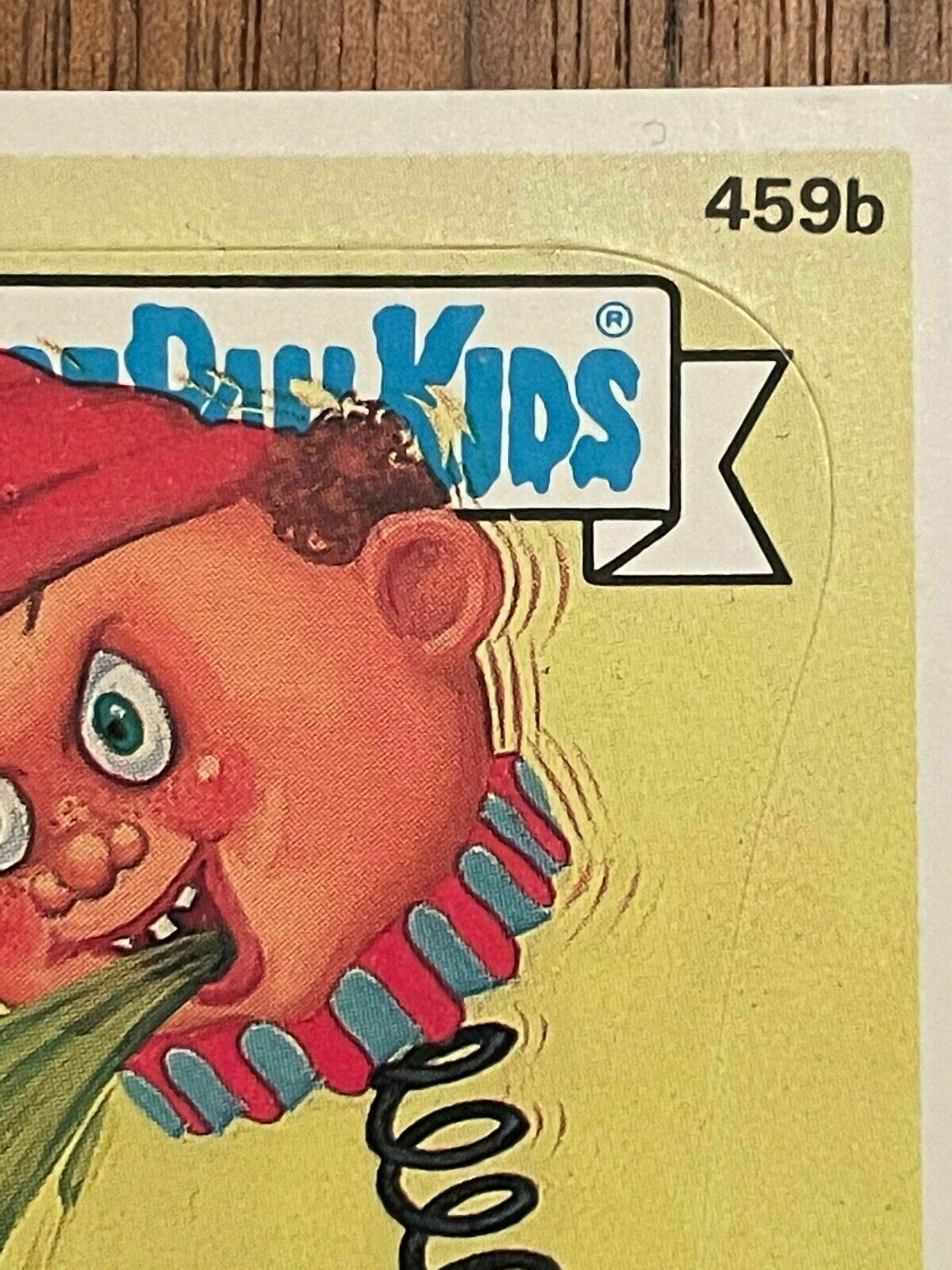 1987 Topps Garbage Pail Kids 459b JUICY JULES Trading Card LINE SPLOTCH ERROR