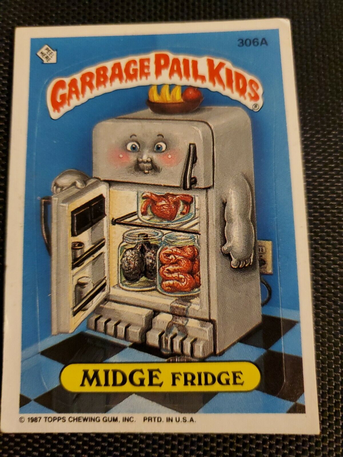 Topps Garbage Pail Kids 1987 Series 8 Trading Card 306A MIDGE FRIDGE