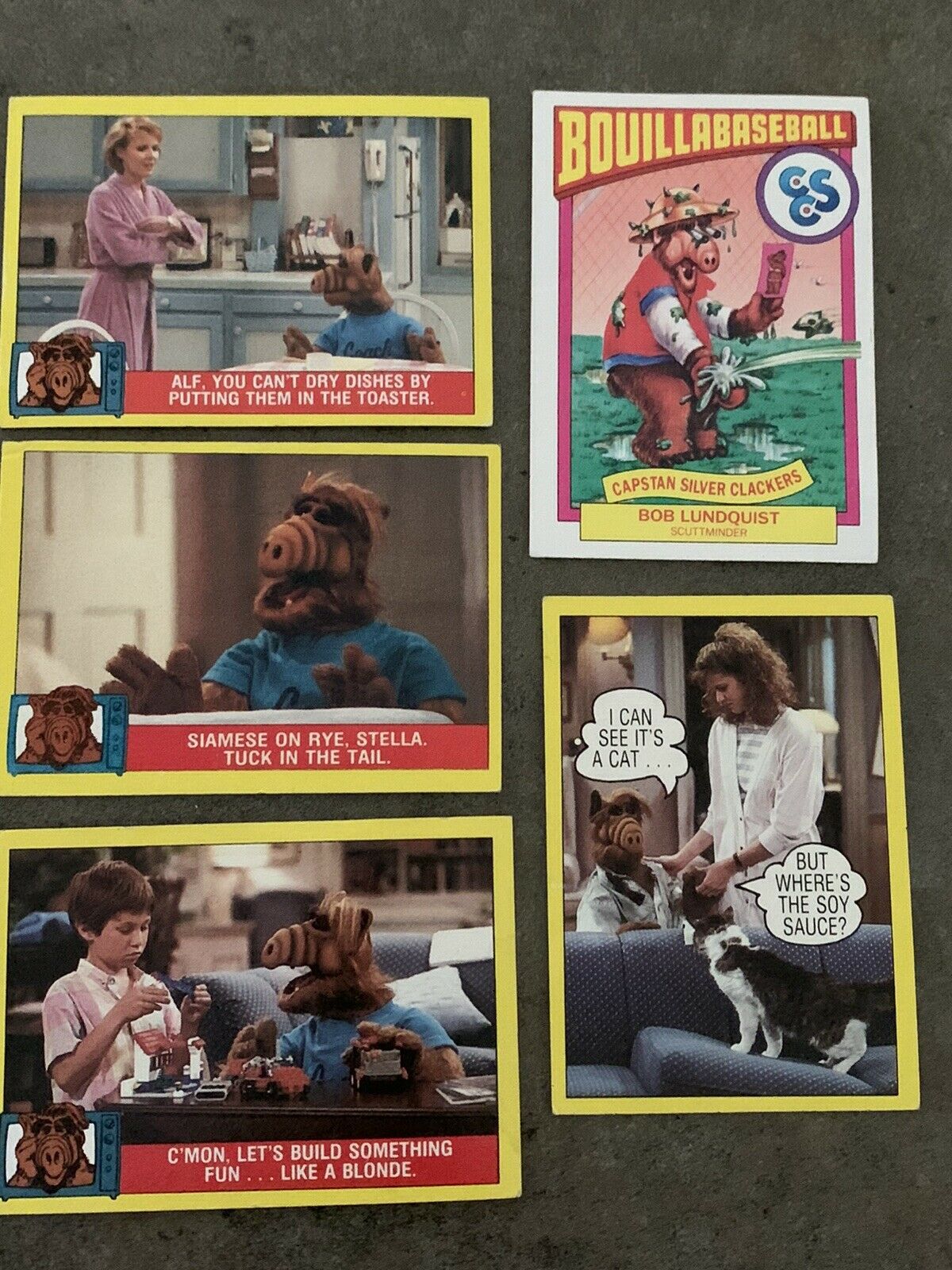 1987 Topps Alf Trading Cards 5 Singles