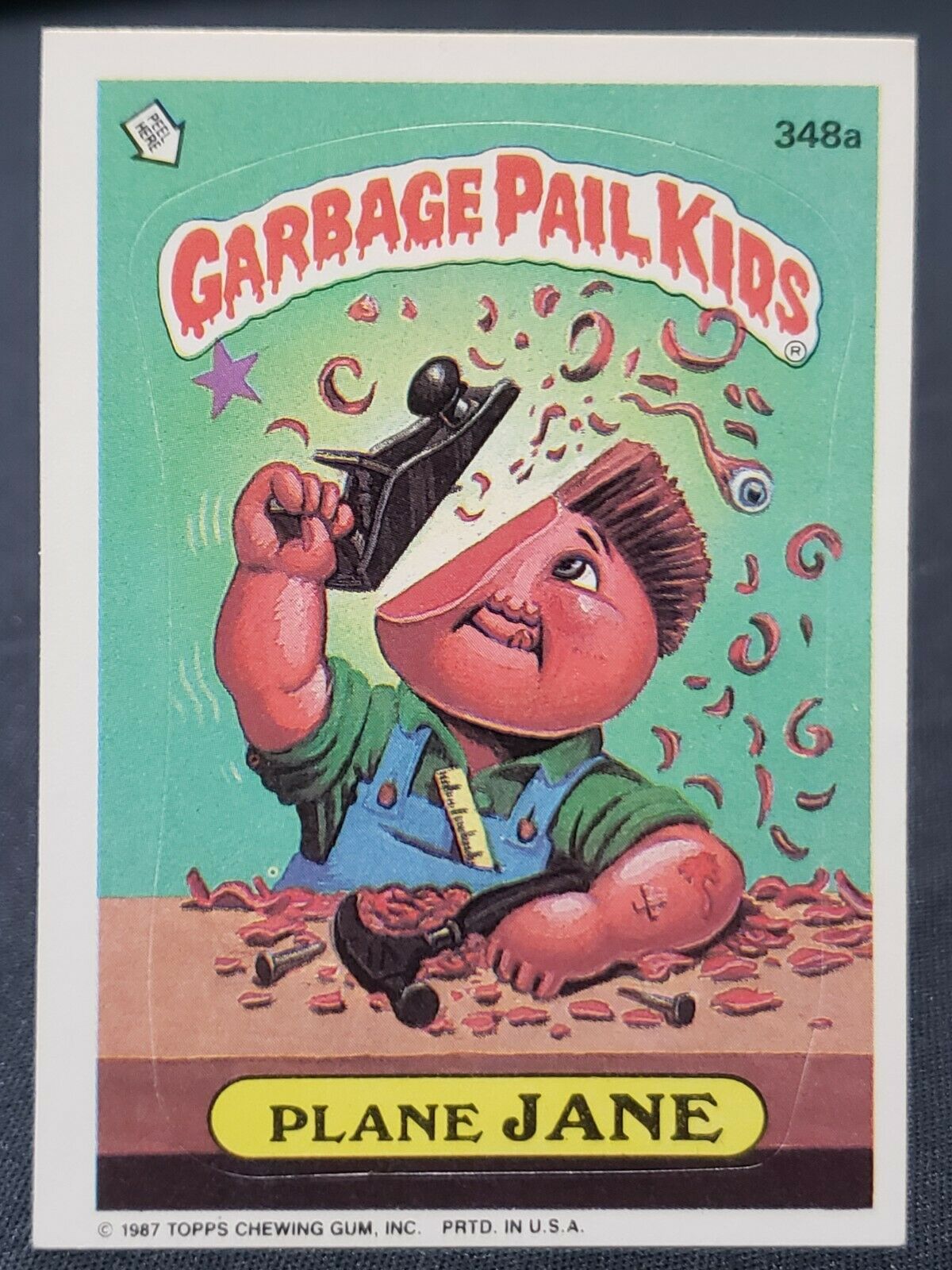 1987 Topps Garbage Pail Kids Trading Cards 348a PLANE JANE ORIGINAL SERIES 9 GPK