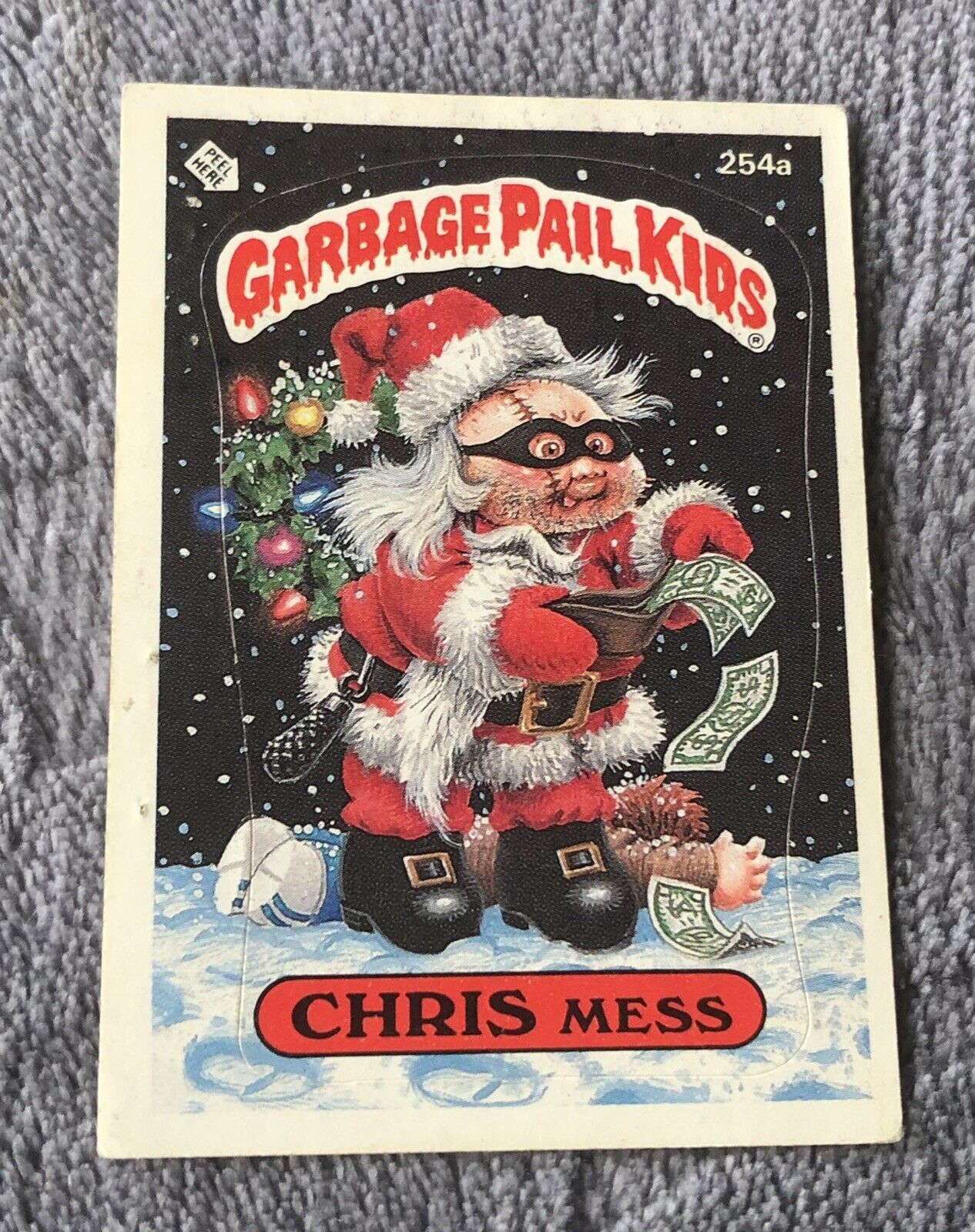 1987 Garbage Pail Kids Chris Mess Topps Vintage Trading Card OS7 254a Sticker