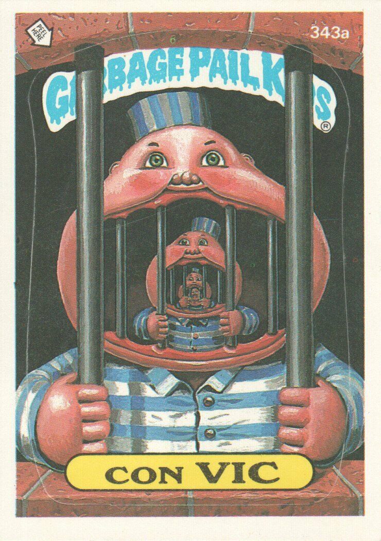 1987 Garbage Pail Kids Trading Cards #343a Con Vic