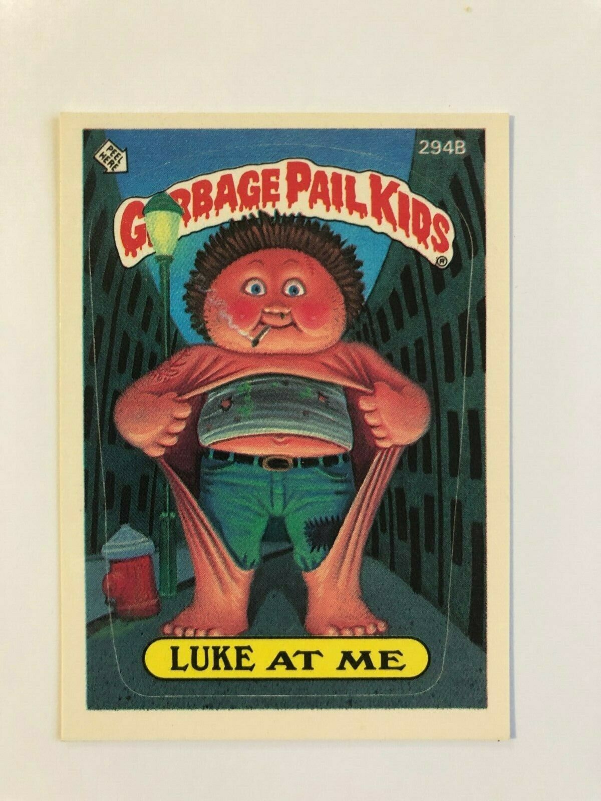 Topps 1987 Garbage Pail Kids Trading Card # 294B Luke at Me
