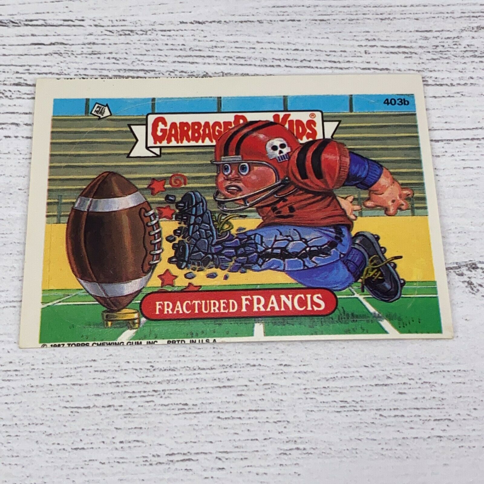 1987 Garbage Pail Kids #403b Fractured Francis Trading Card Original Series 10