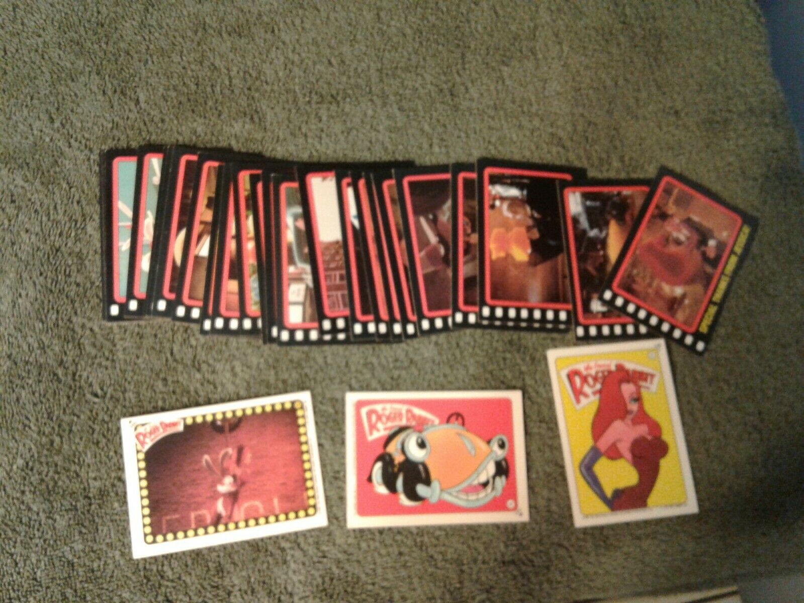 Topps Who Framed Roger Rabbit Collectible Trading Cards Lot of 25 3 sticker 1987