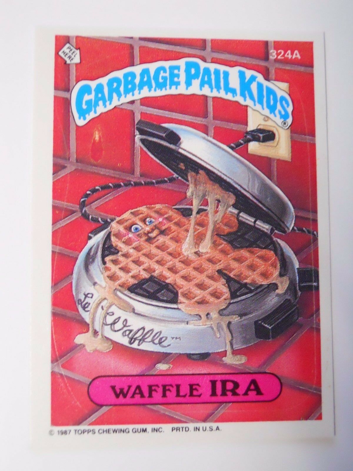 VINTAGE! 1987 Topps Garbage Pail Kids Trading Card #324a-Waffle Ira