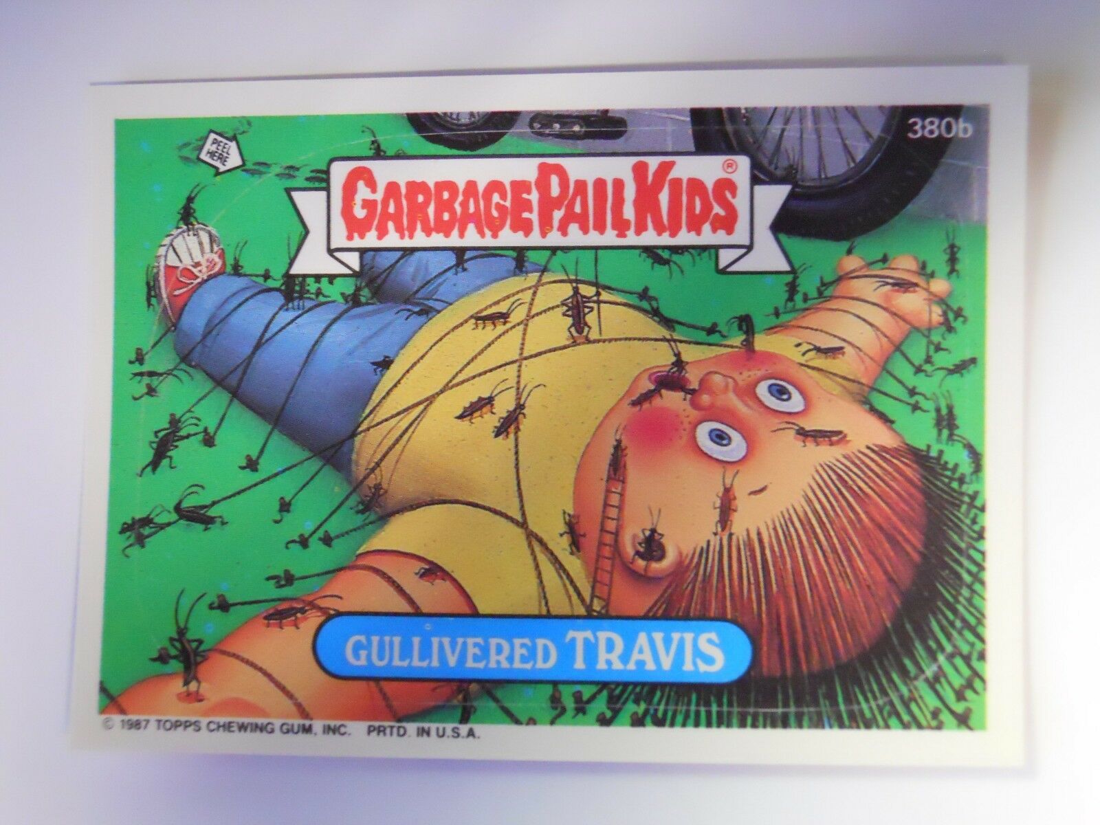 VINTAGE! 1987 Topps Garbage Pail Kids Trading Card #380b-Gullivered Travis