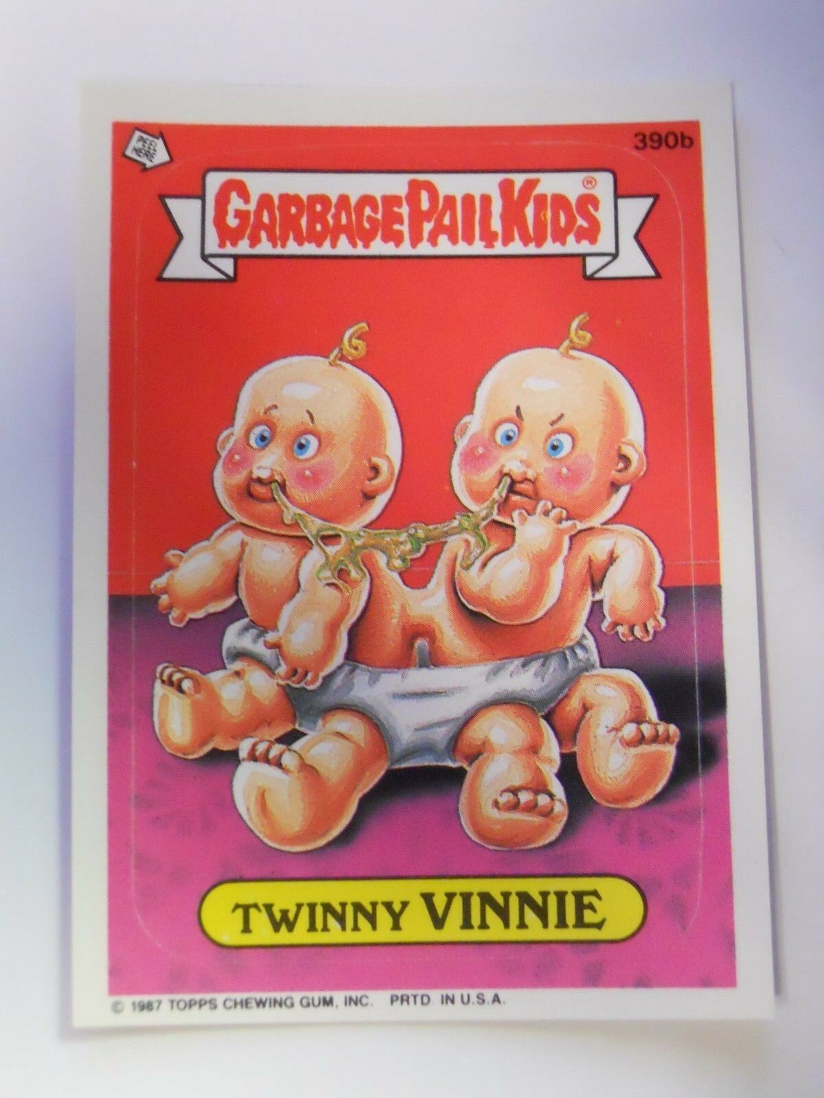 VINTAGE! 1987 Topps Garbage Pail Kids Trading Card #390b-Twinny Vinnie