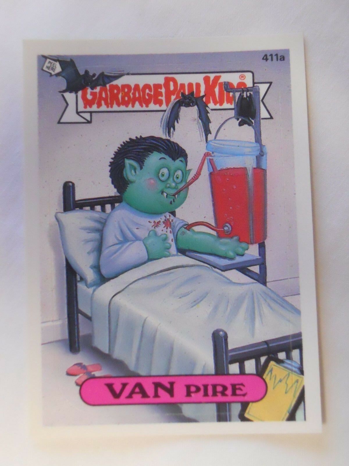 VINTAGE! 1987 Topps Garbage Pail Kids Trading Card #411a-Van Pire