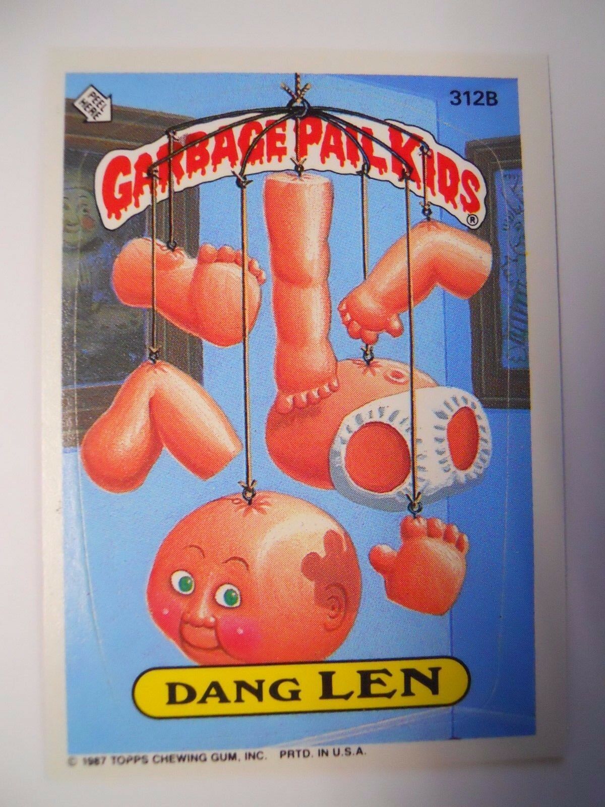 VINTAGE! 1987 Topps Garbage Pail Kids Trading Card #312b-Dang Len