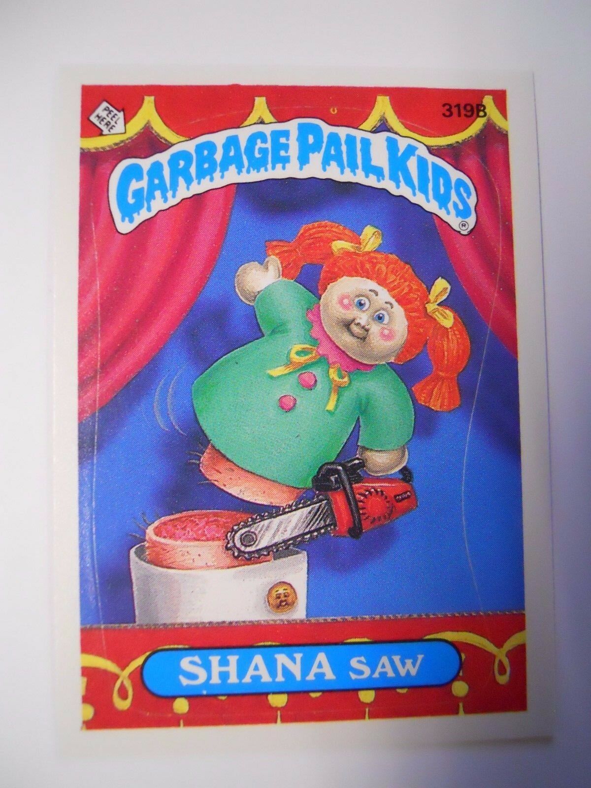 VINTAGE! 1987 Topps Garbage Pail Kids Trading Card #319b-Shana Saw