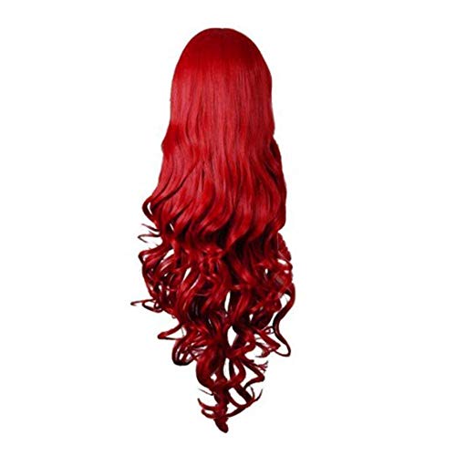 Rbenxia Curly Cosplay Wig Long Hair Heat Resistant Spiral Costume Wigs Anime Fashion Wavy Curly Cosplay Daily Party Red 32