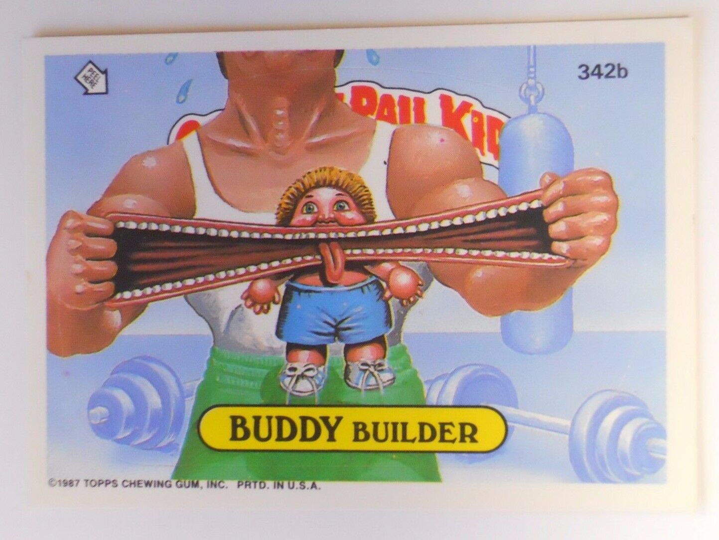 VINTAGE! 1987 Topps Garbage Pail Kids Trading Card #342b-Buddy Builder