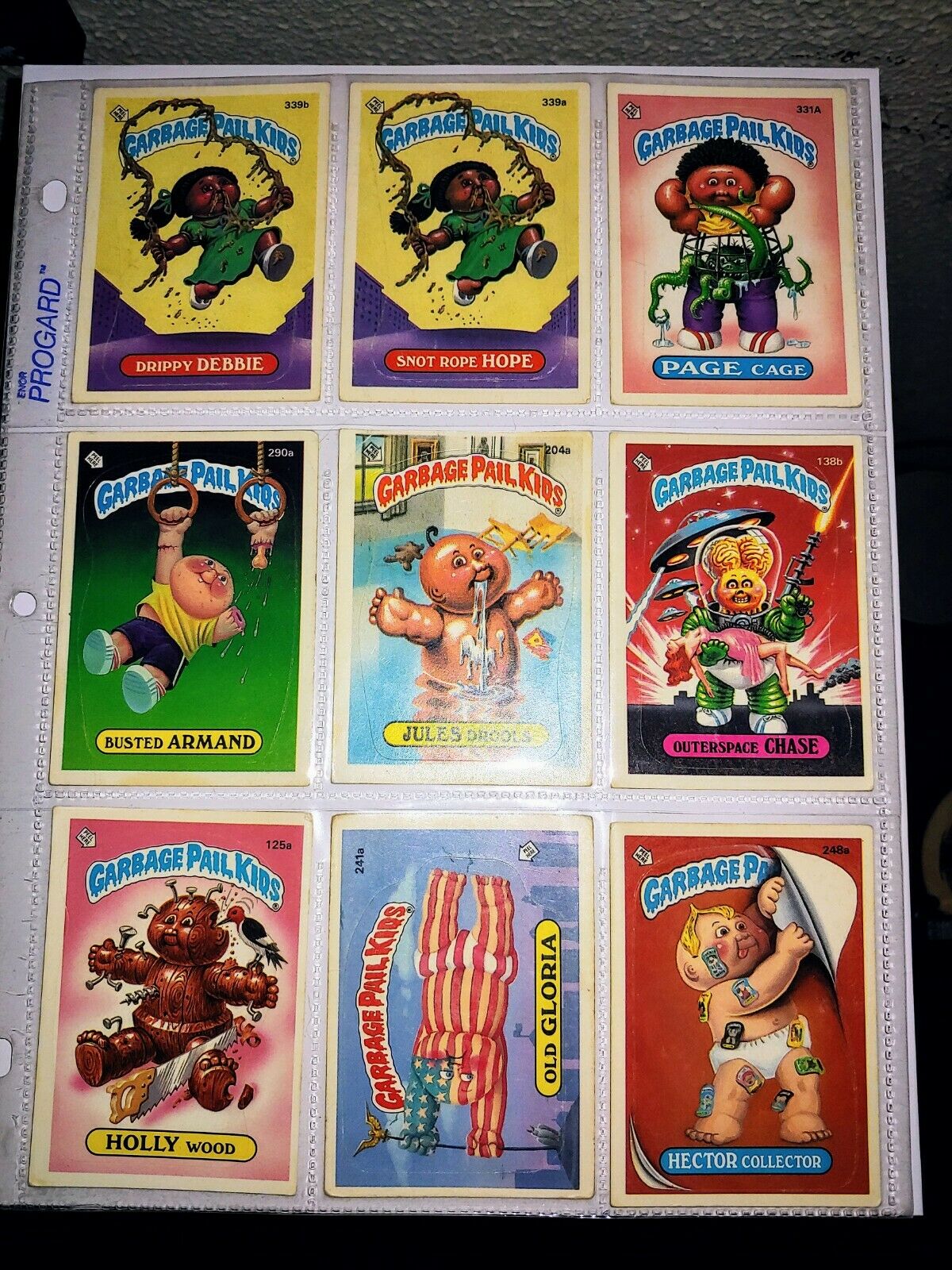 Topps Garbage Pail Kids checklists trading card lot 1986 &1987 (writing on back)