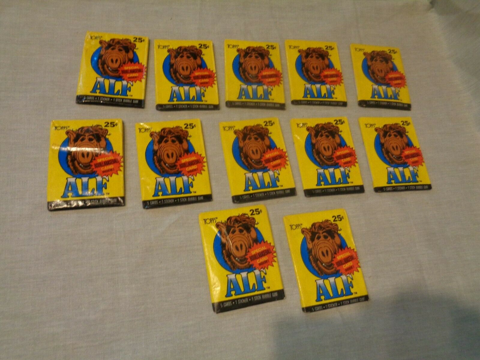 10 Packs Of  ALF 1987 Topps 1 1st  Series Factory Sealed Trading Card WAX (50)
