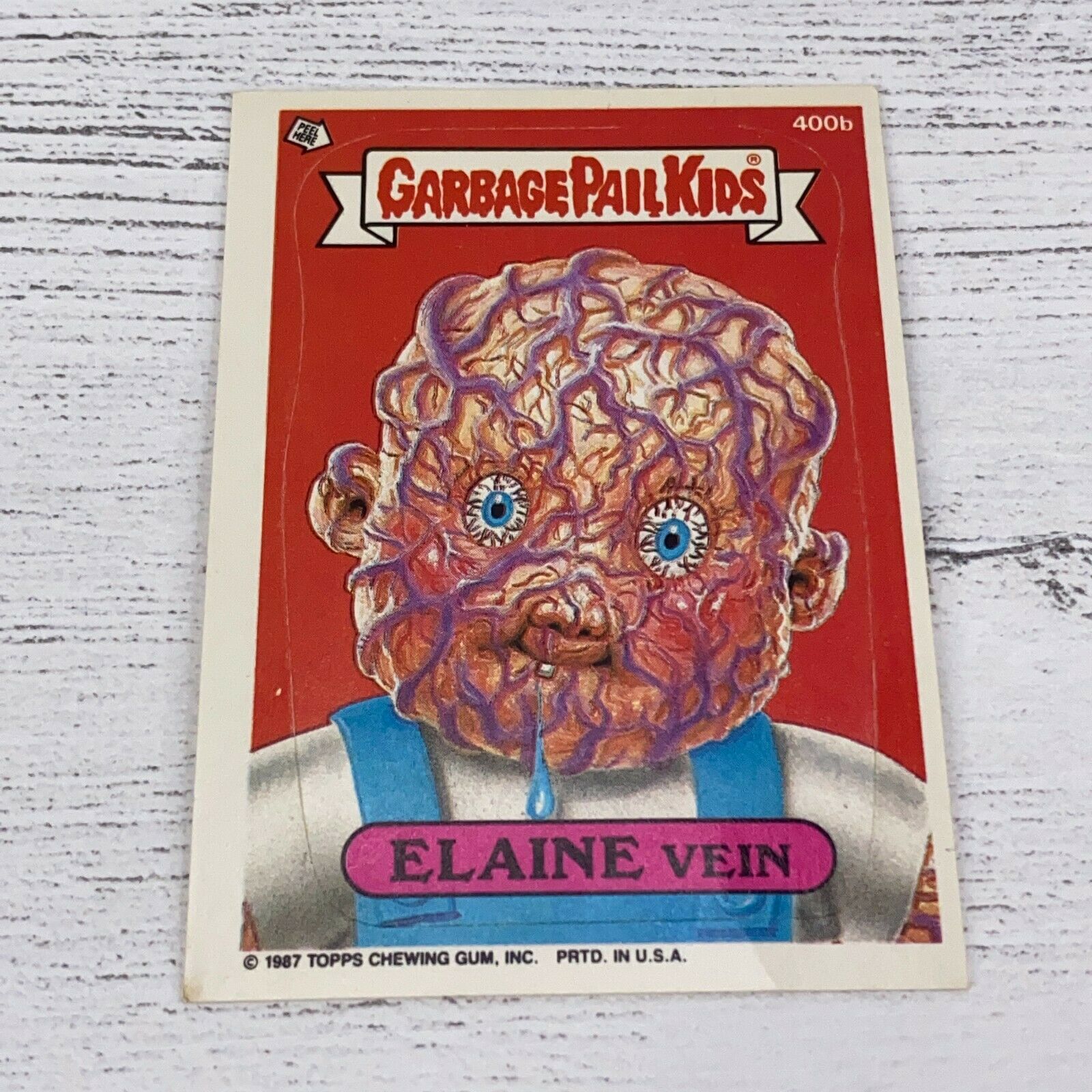 1987 Garbage Pail Kids #400b Elaine Vein Trading Card Original Series 10 Topps