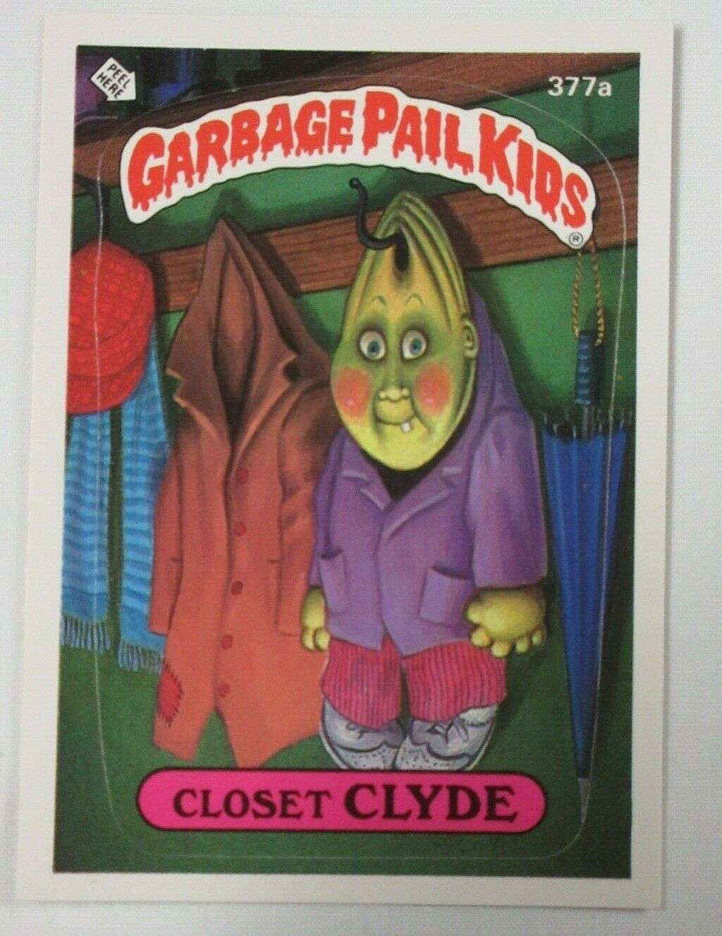 VINTAGE! 1987 Topps Garbage Pail Kids Trading Card #377a-Closet Clyde