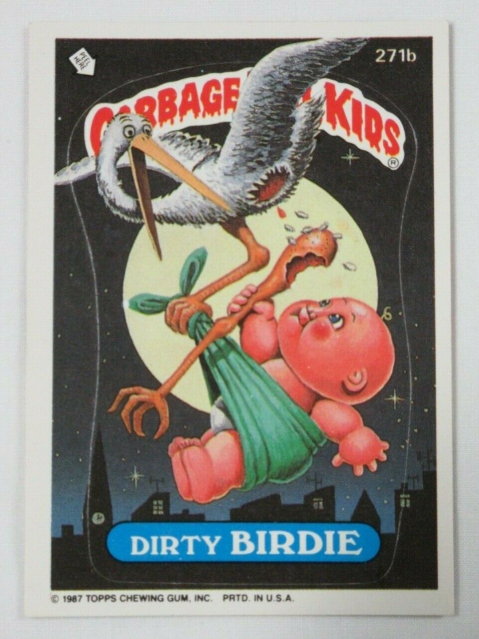 VINTAGE! 1987 Topps Garbage Pail Kids Trading Card #271b-Dirty Birdie
