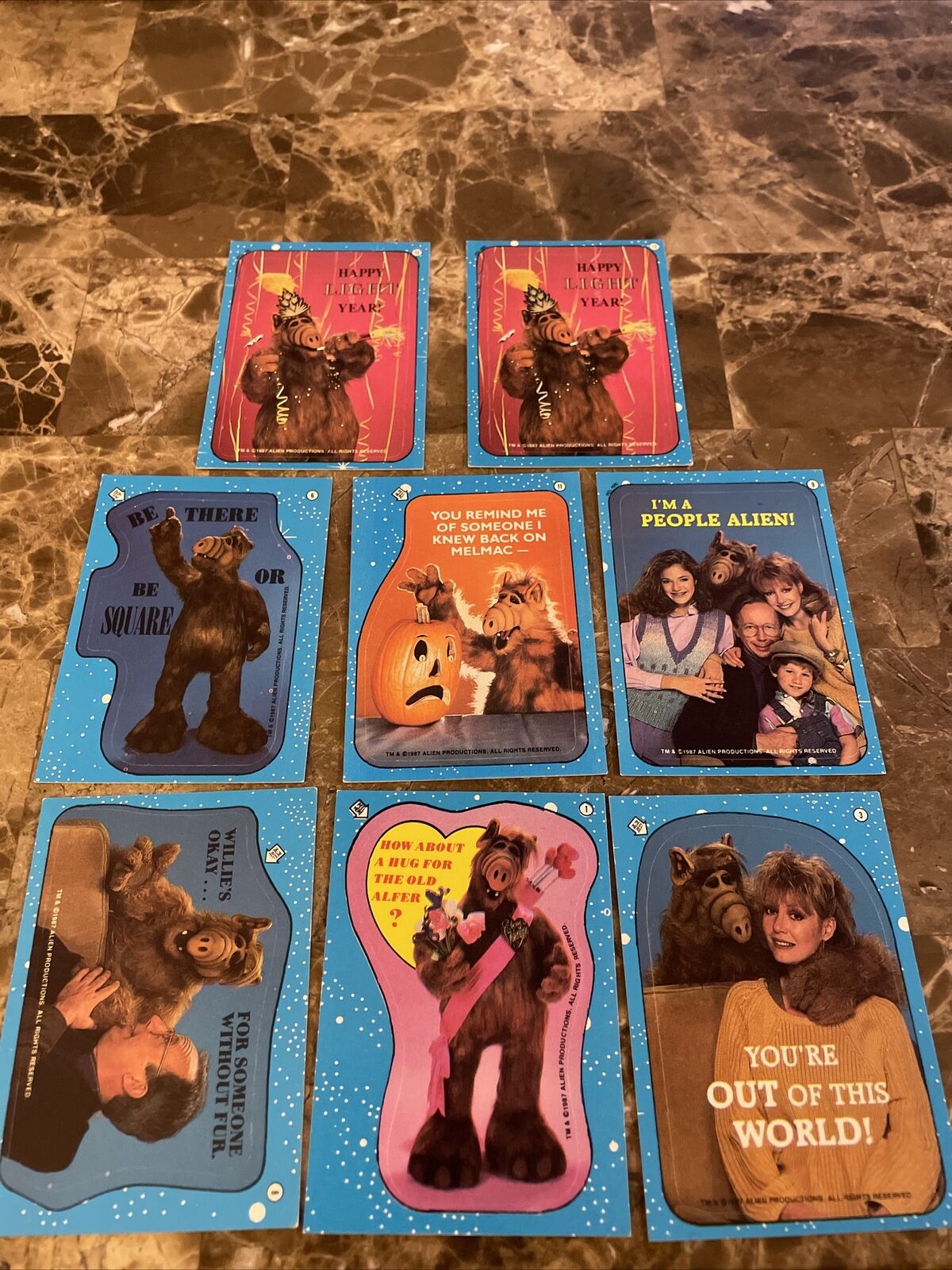 1987 Topps Alf Series 1 Stickers Trading Cards Puzzle Original Near Mint