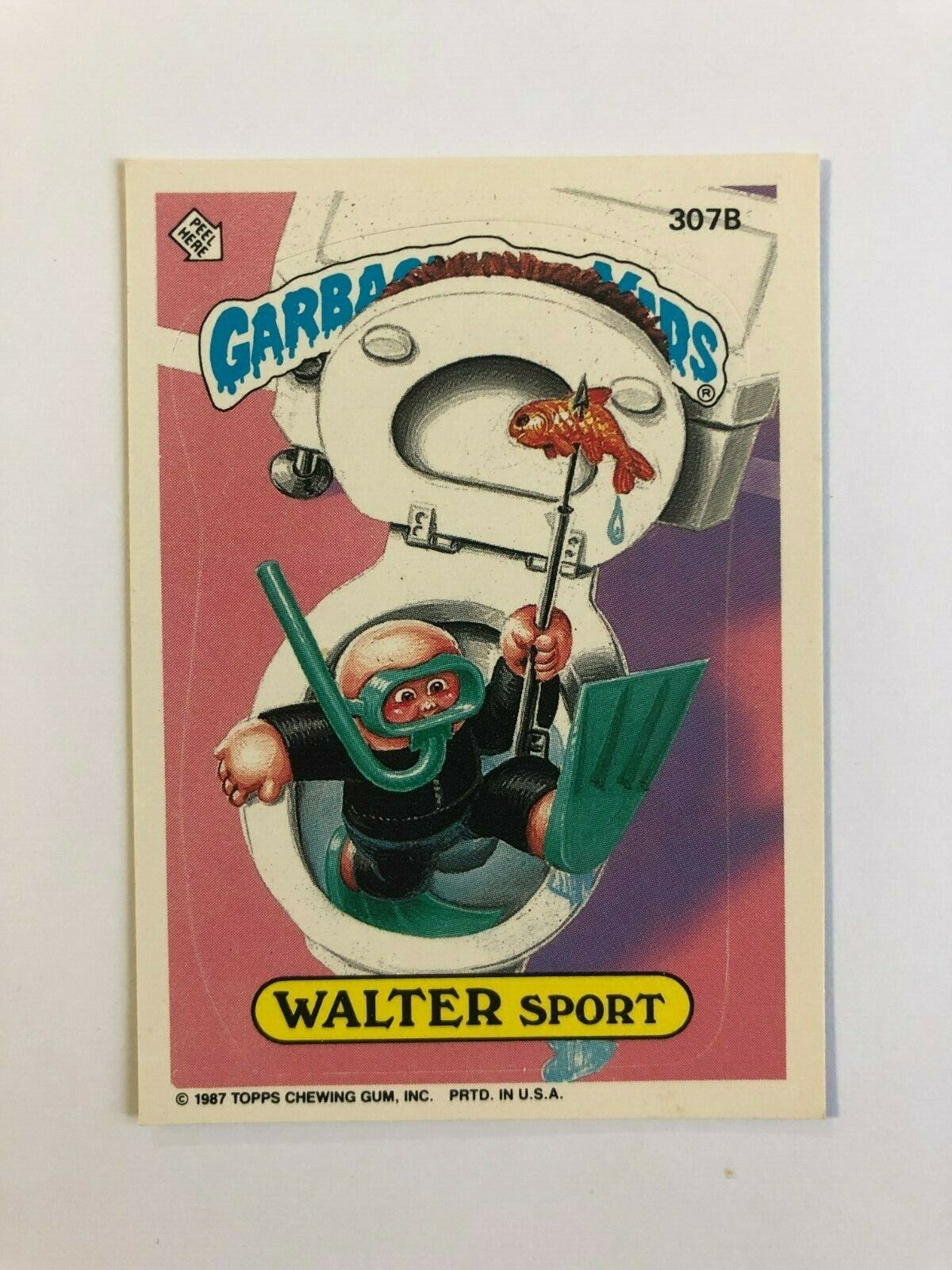 Topps 1987 Garbage Pail Kids Trading Card # 307B Walter Sport